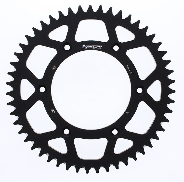 SUPERSPROX ALUMINUM SPROCKET 51T BLACK RAL-210-51-BLK