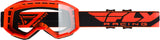 FLY RACING YOUTH FOCUS GOGGLE ORANGE W/CLEAR LENS FLC-005