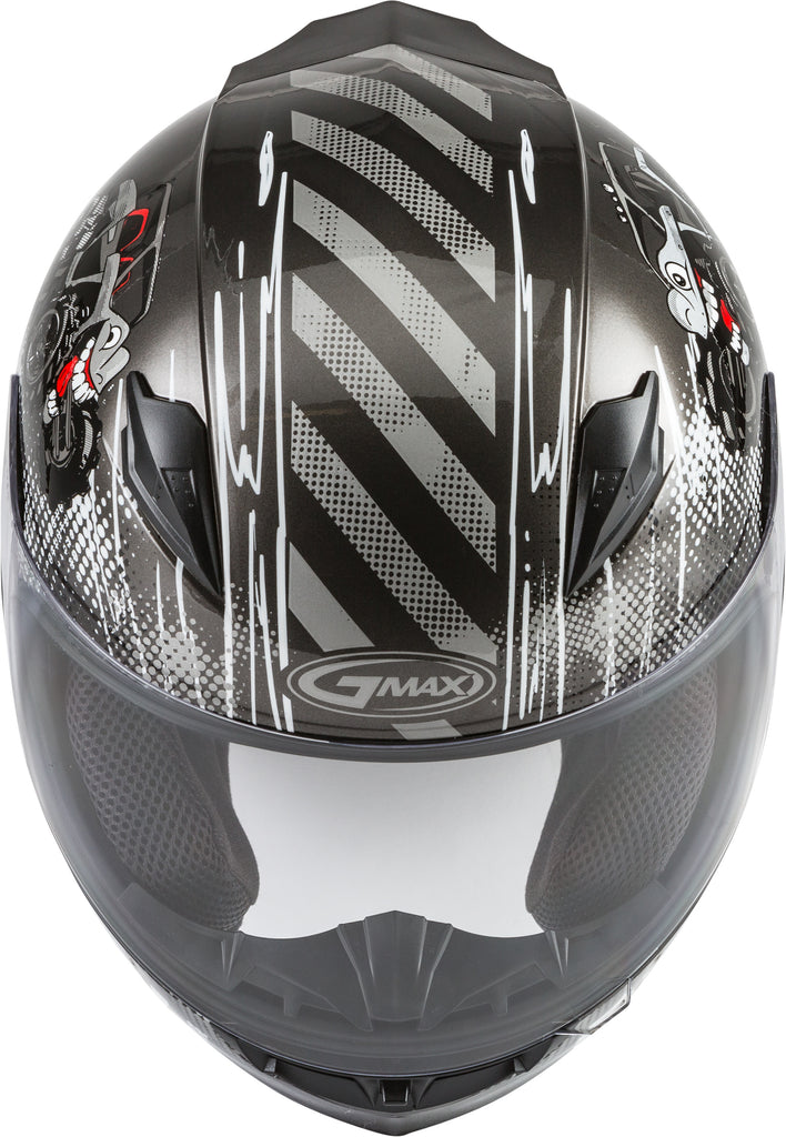 GMAX YOUTH GM-49Y BEASTS FULL-FACE HELMET DARK SILVER/BLACK YM G1498541