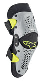 ALPINESTARS YOUTH SX-1 KNEE GUARDS SILVER/YELLOW SM/MD 6546319-195-S/M