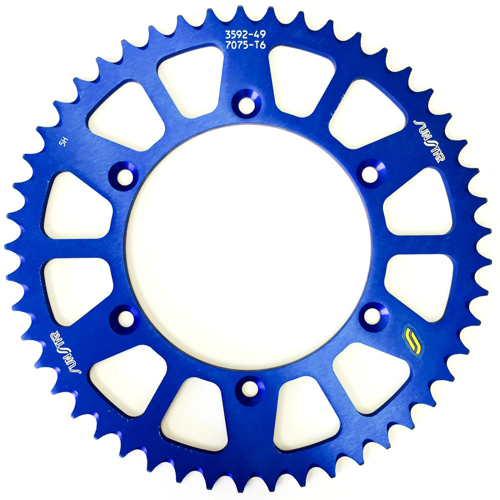 SUNSTAR REAR SPROCKET ALUMINUM BLUE 49T 5-359249BL-atv motorcycle utv parts accessories gear helmets jackets gloves pantsAll Terrain Depot