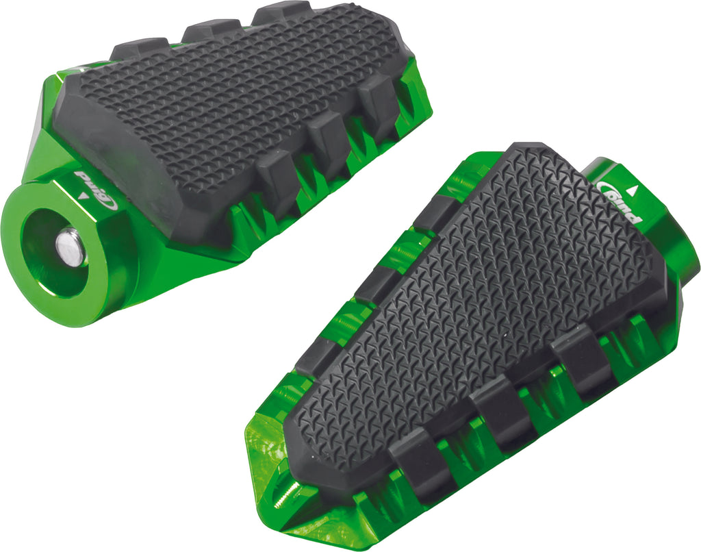 PUIG FOOTPEGS OFF ROAD GREEN 7319V