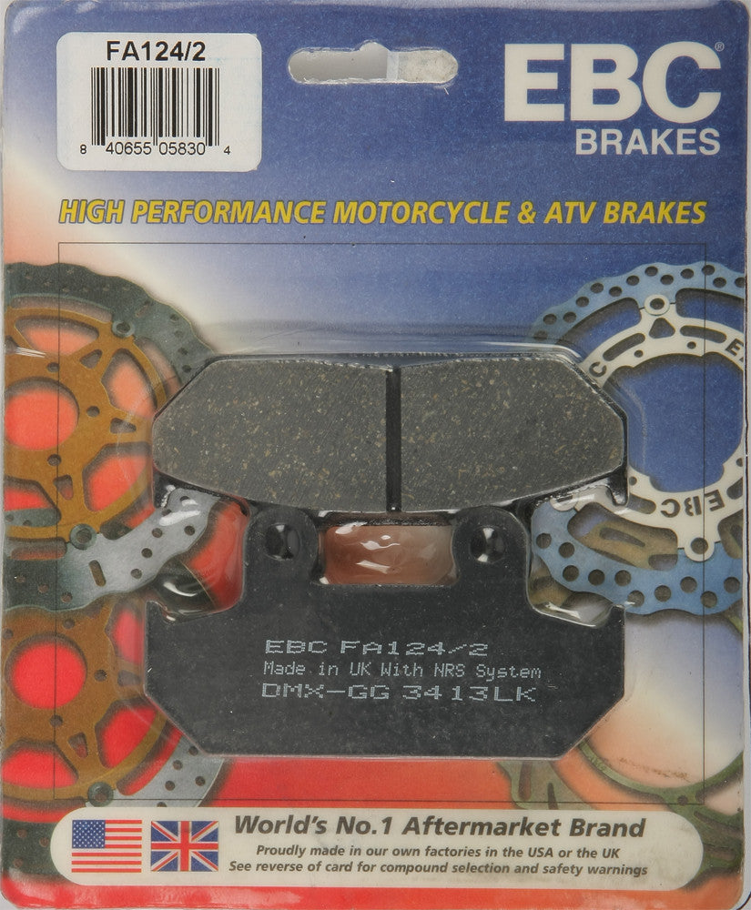 EBC BRAKE PADS FA124/2-atv motorcycle utv parts accessories gear helmets jackets gloves pantsAll Terrain Depot