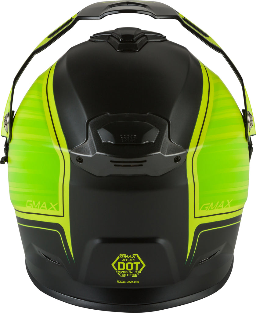 GMAX AT-21 ADVENTURE RALEY HELMET MATTE BLACK/HI-VIS XS G1211743