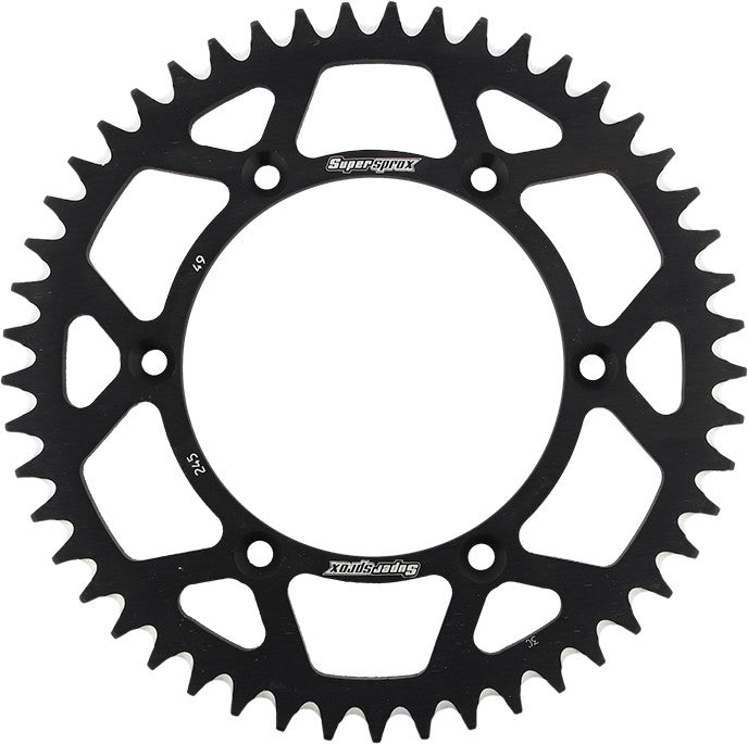 SUPERSPROX ALUMINUM SPROCKET 49T BLACK RAL-245-49-BLK