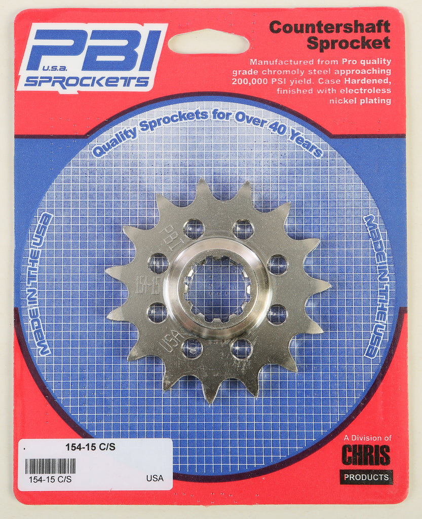 PBI COUNTERSHAFT STEEL SPROCKET 15T 154-15-atv motorcycle utv parts accessories gear helmets jackets gloves pantsAll Terrain Depot