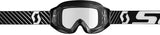 SCOTT HUSTLE GOGGLE X BLACK/WHITE W/CLEAR WORKS 268183-1007113