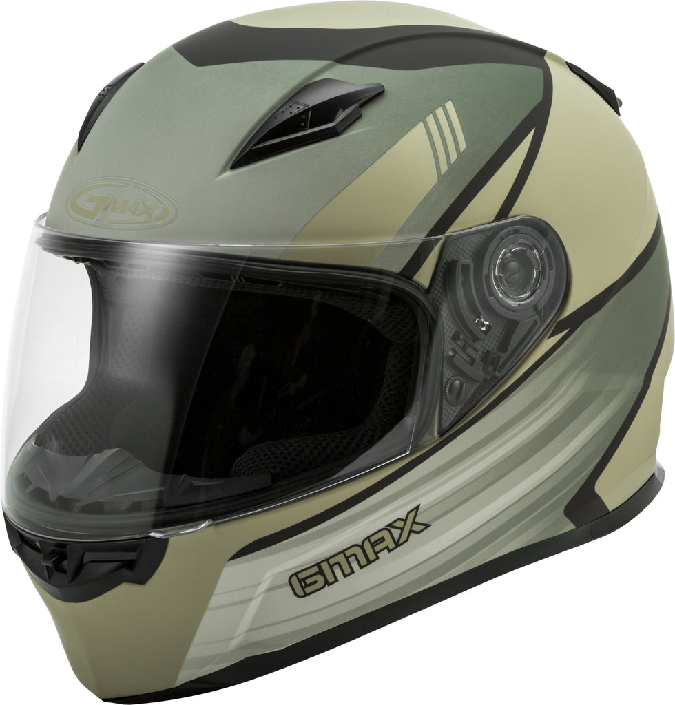 GMAX FF-49 FULL-FACE DEFLECT HELMET SMK SHIELD MATTE TAN/KHAKI 3X G1494539