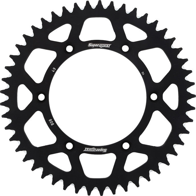 SUPERSPROX ALUMINUM SPROCKET 49T BLACK RAL-808-49-BLK