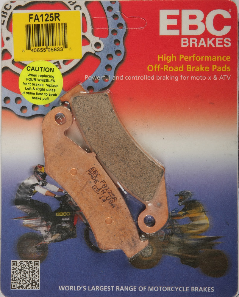 EBC BRAKE PADS FA125R-atv motorcycle utv parts accessories gear helmets jackets gloves pantsAll Terrain Depot