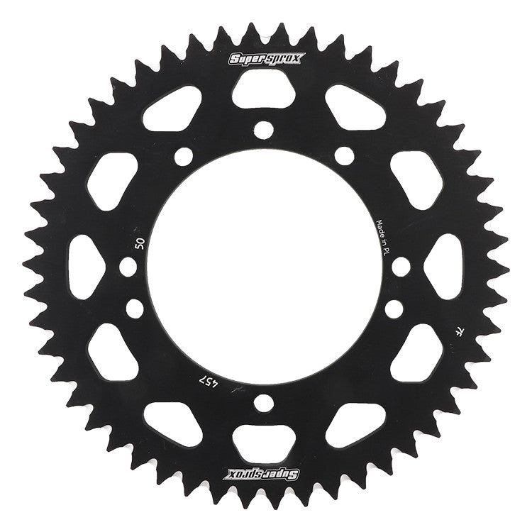 SUPERSPROX ALUMINUM SPROCKET 50T BLACK RAL-457-50-BLK