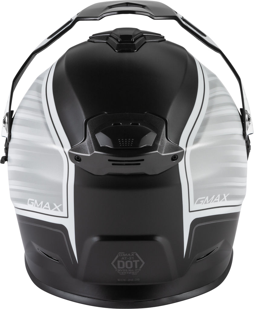 GMAX AT-21 ADVENTURE RALEY HELMET MATTE BLACK/WHITE LG G1211076