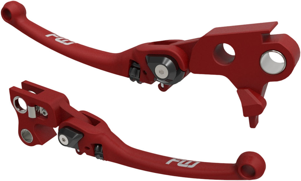 FLO MOTORSPORTS MX STYLE LEVER SET RED TOURING 14-16 HD-808R