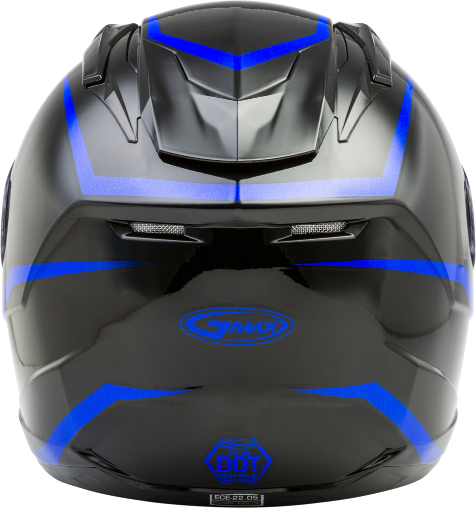 GMAX FF-88 FULL-FACE PRECEPT HELMET BLACK/BLUE 2X G1884048