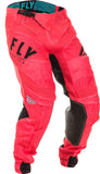 FLY RACING LITE HYDROGEN PANTS CORAL/BLACK/BLUE SZ 34 373-73934