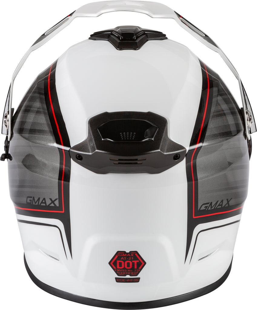 GMAX AT-21 ADVENTURE RALEY HELMET WHITE/GREY/RED SM G1211014