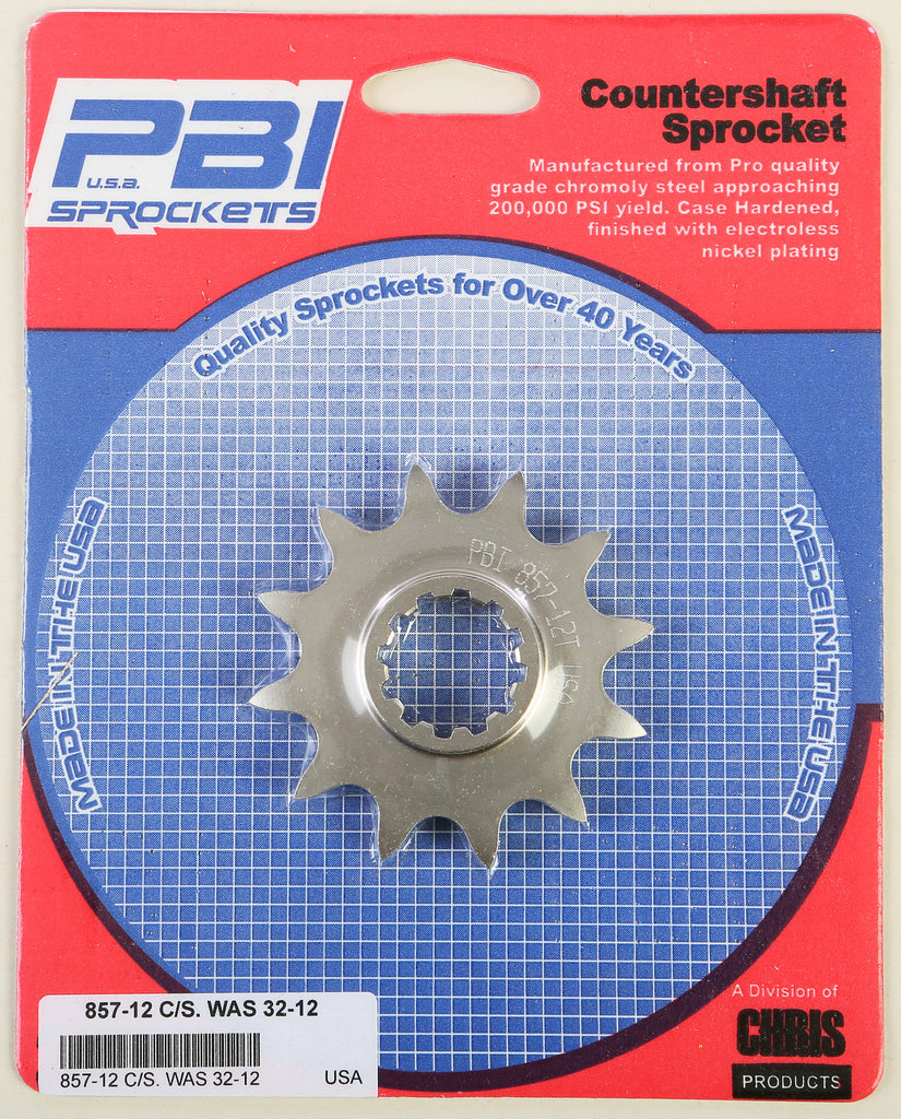 PBI COUNTERSHAFT STEEL SPROCKET 12T 857-12