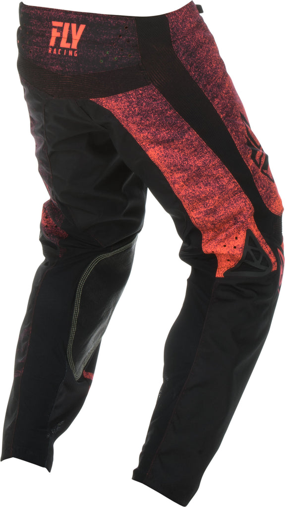 FLY RACING KINETIC NOIZ PANTS NEON RED/BLACK SZ 20 372-53220