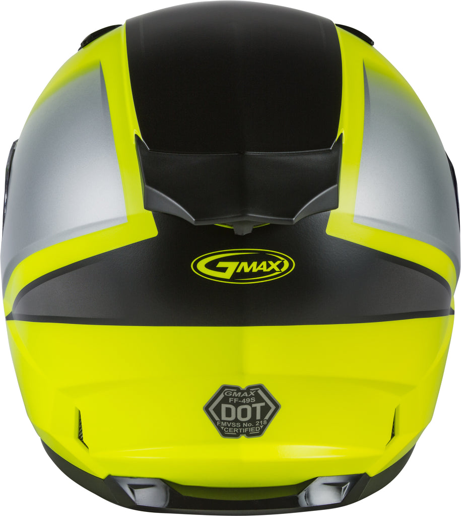 GMAX FF-49S FULL-FACE HAIL SNOW HELMET MATTE HI-VIS/BLK/GRY SM G2495744