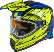 Load image into Gallery viewer, GMAX AT-21S ADVENTURE EPIC SNOW HELMET BLUE/HI-VIS/BLACK LG G2211046