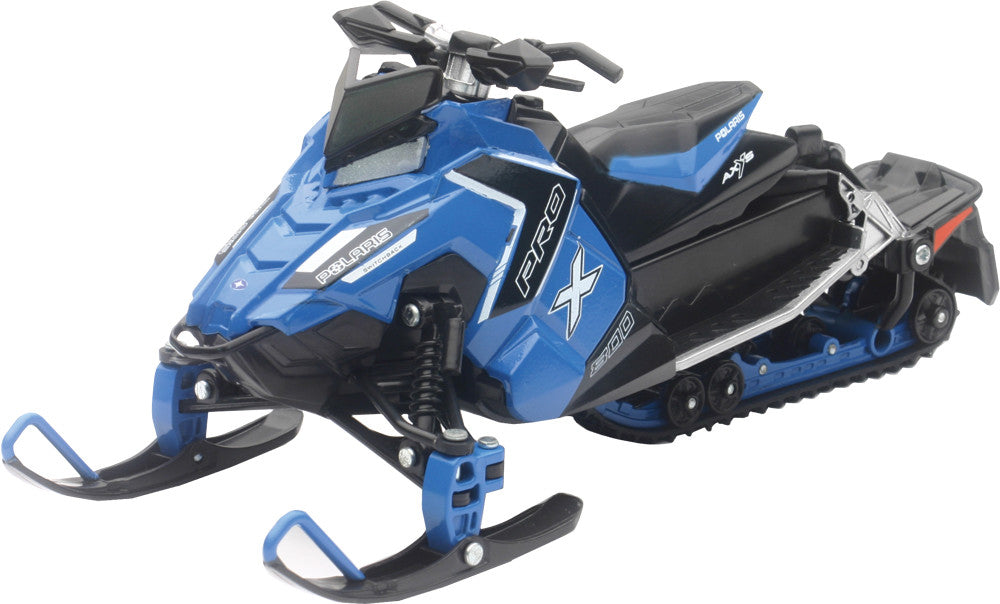 NEW-RAY REPLICA 1:16 SNOWMOBILE POLARIS PRO-X 800 BLUE 57783B