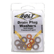 Load image into Gallery viewer, BOLT BANJO CRUSH WASHERS 10MM 10/PK 5 ALUMINUM &amp; 5 COPPER DPWM10.145-10