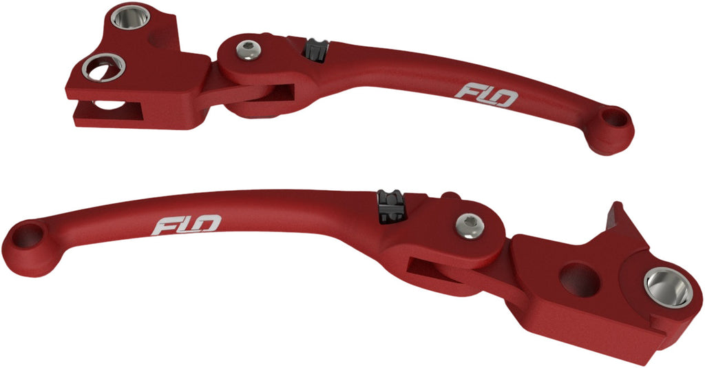 FLO MOTORSPORTS MX STYLE LEVER SET RED TOURING 14-16 HD-808R