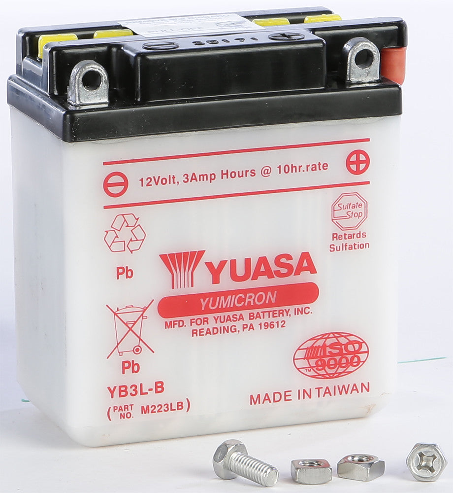 YUASA BATTERYYB3L-B CONVENTIONAL YUAM223LB-atv motorcycle utv parts accessories gear helmets jackets gloves pantsAll Terrain Depot