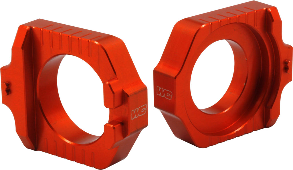 WORKS AXLE BLOCKS ELITE KTM/HUS ORANGE 17-263