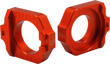 Load image into Gallery viewer, WORKS AXLE BLOCKS ELITE KTM/HUS ORANGE 17-263