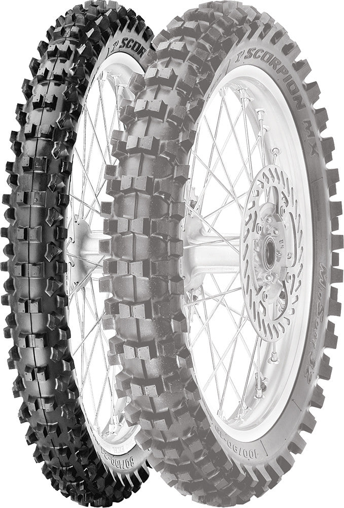 PIRELLI TIRE MX32 MID SOFT FRONT 80/100-21 51M BIAS TT 2588300