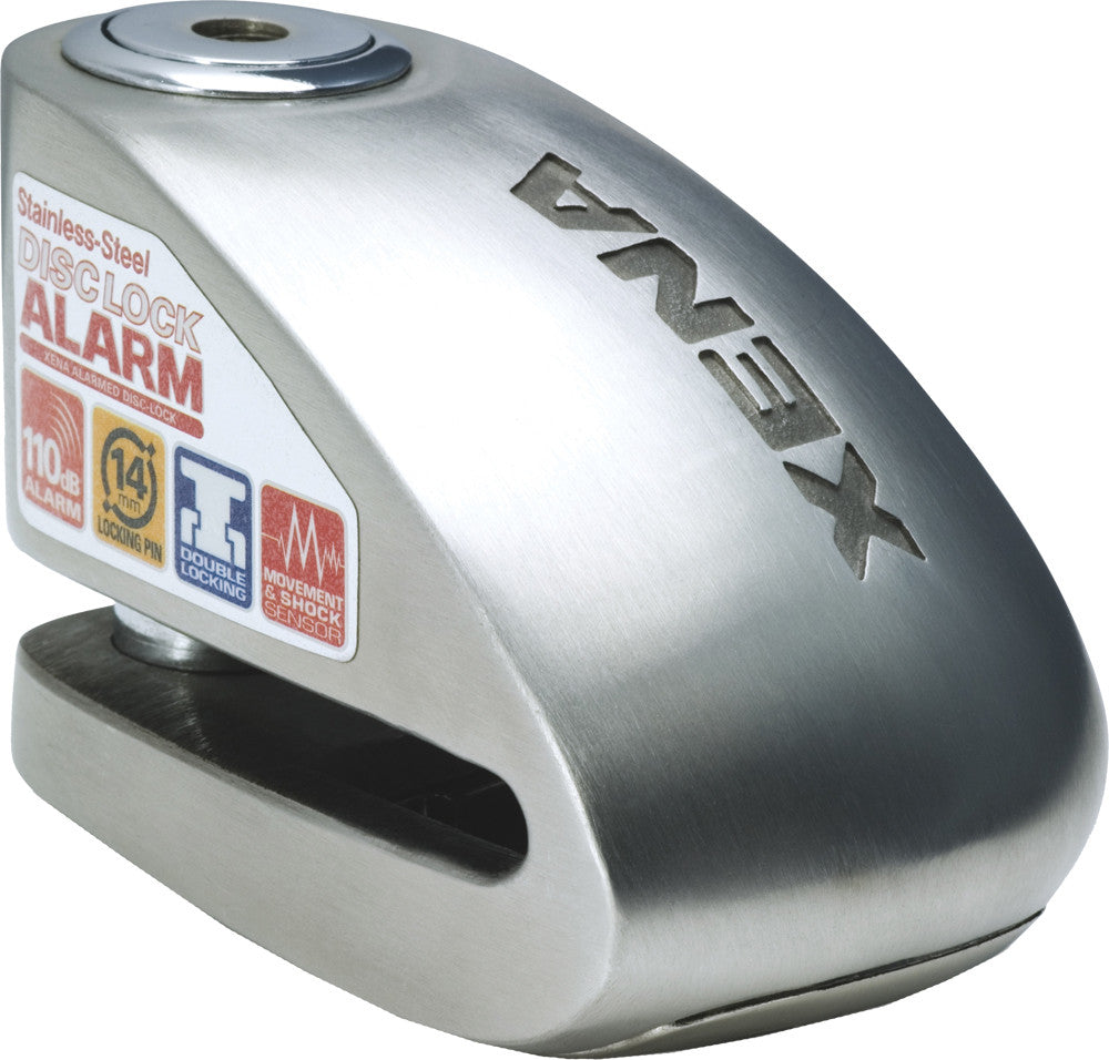 XENA XX6 ALARM DISC LOCK 3.3" X 2.3" (STAINLESS STEEL) XX6-SS