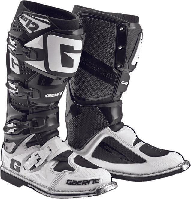 GAERNE SG-12 BOOTS BLACK/WHITE SZ 14 2174-014-014