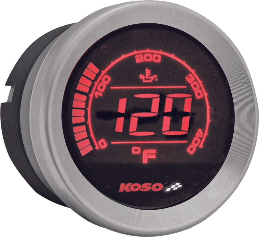 KOSO HD-02T 2'' OIL TEMP GAUGE SILVER BEZEL BA050500