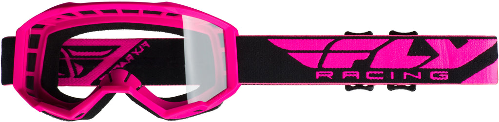 FLY RACING YOUTH FOCUS GOGGLE PINK W/CLEAR LENS FLC-006