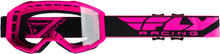 Load image into Gallery viewer, FLY RACING YOUTH FOCUS GOGGLE PINK W/CLEAR LENS FLC-006