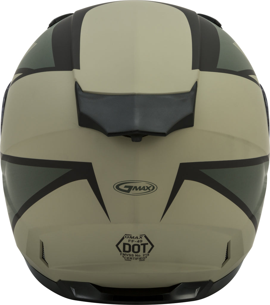 GMAX FF-49 FULL-FACE DEFLECT HELMET SMK SHIELD MATTE TAN/KHAKI 3X G1494539