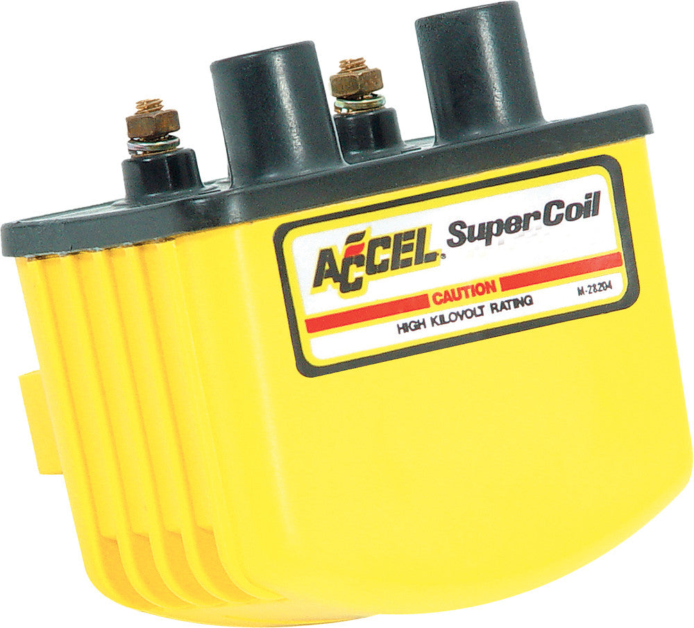 ACCEL SINGLE FIRE SUPER COIL 3.0 OHM YELLOW 140408-atv motorcycle utv parts accessories gear helmets jackets gloves pantsAll Terrain Depot