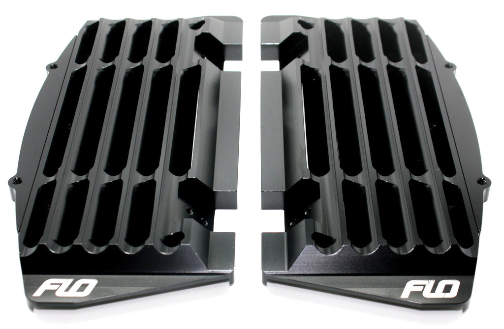 FLO MOTORSPORTS HIGH FLOW RADIATOR BRACES BLACK FLO 753BLK