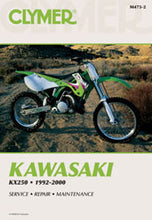 Load image into Gallery viewer, CLYMER REPAIR MANUAL KAW KX250 CM473-2-atv motorcycle utv parts accessories gear helmets jackets gloves pantsAll Terrain Depot