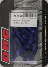 Load image into Gallery viewer, DRC ALUMINUM FLANGE BOLTS BLUE M6X25MM 20/PK D58-51-625