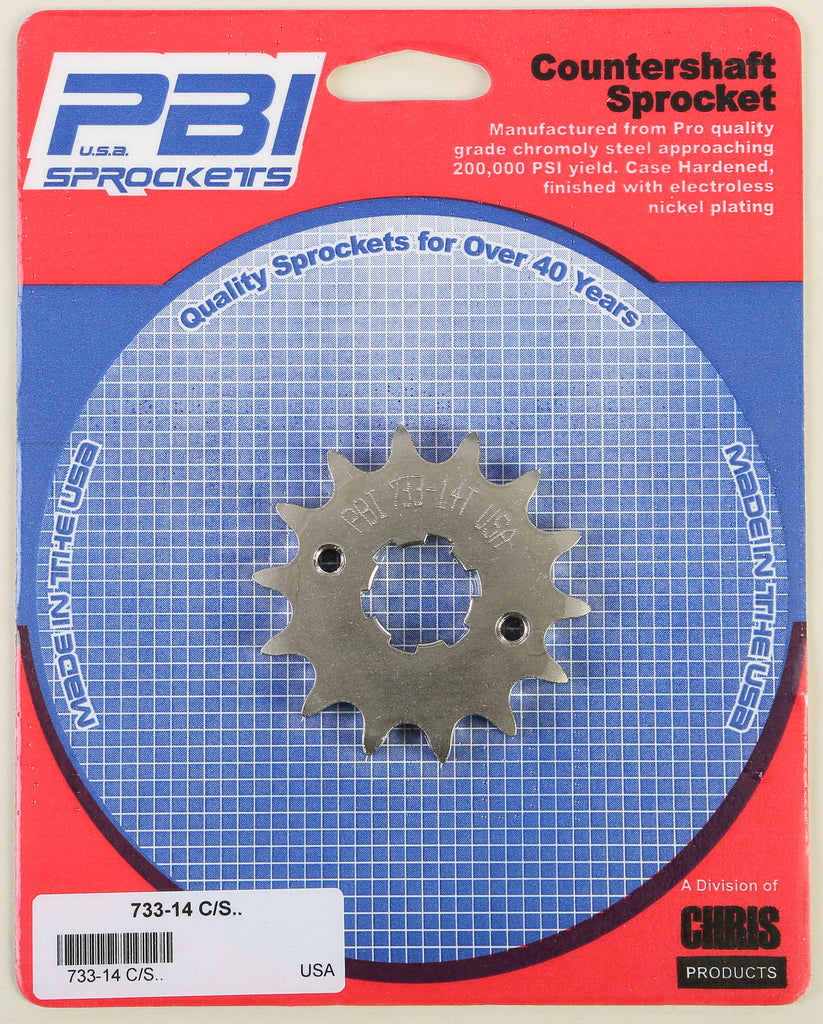 PBI COUNTERSHAFT STEEL SPROCKET 14T 733-14