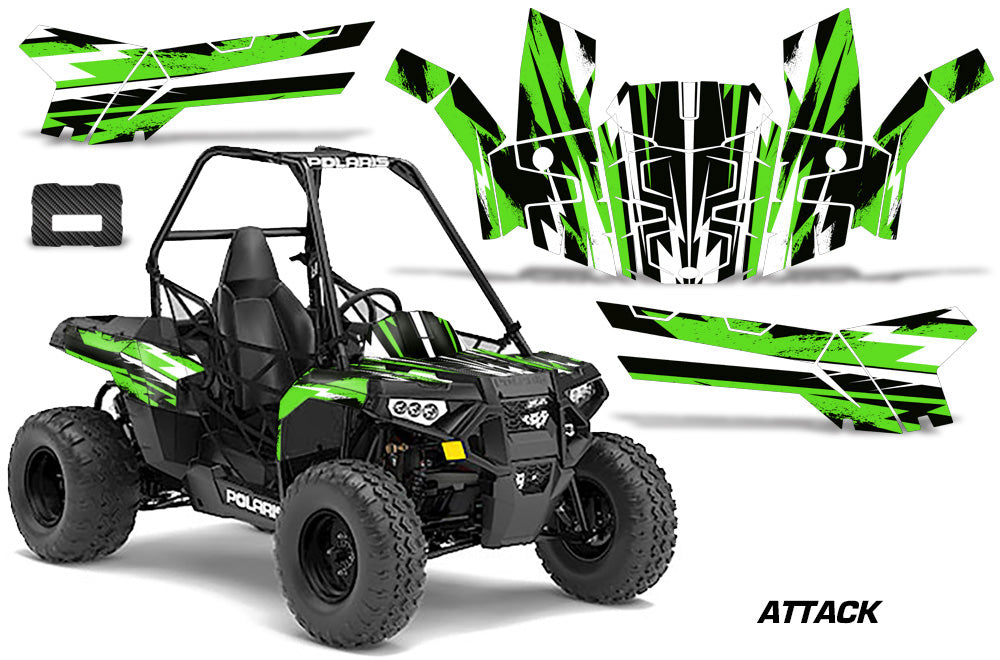 ORV Decal Graphics Kit ATV Wrap For Polaris Sportsman ACE 150 2017-2018 ATTACK GREEN-atv motorcycle utv parts accessories gear helmets jackets gloves pantsAll Terrain Depot