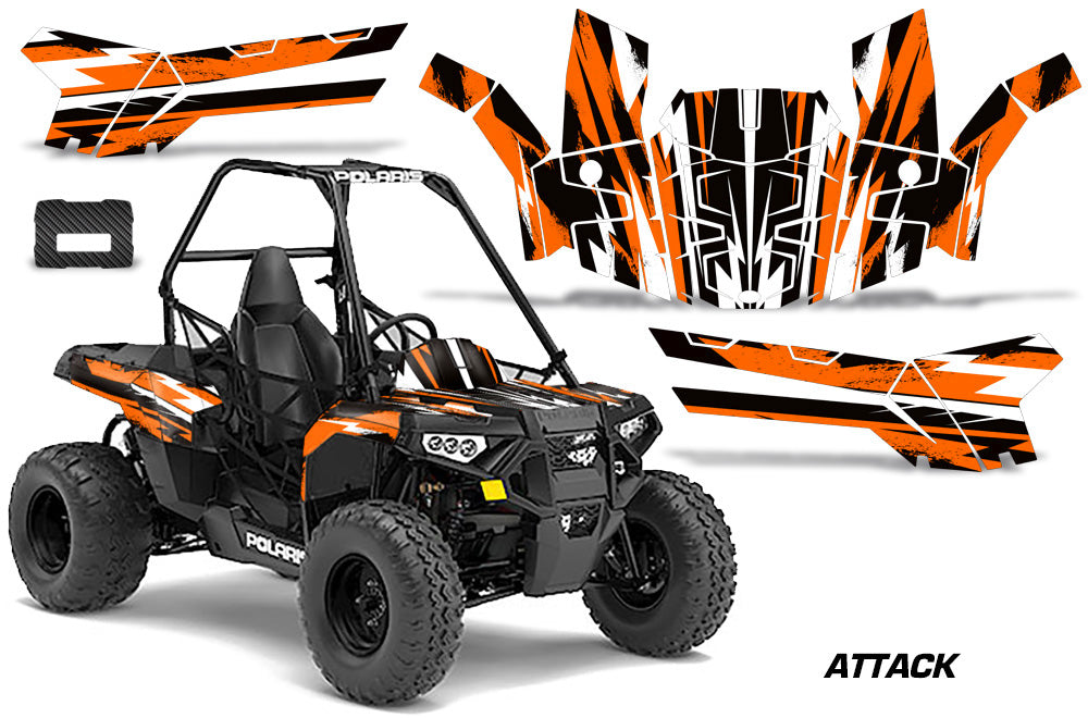 ORV Decal Graphics Kit ATV Wrap For Polaris Sportsman ACE 150 2017-2018 ATTACK ORANGE-atv motorcycle utv parts accessories gear helmets jackets gloves pantsAll Terrain Depot