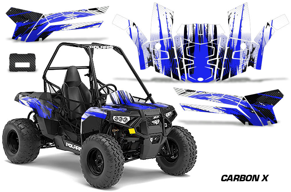 ORV Decal Graphics Kit ATV Wrap For Polaris Sportsman ACE 150 2017-2018 CARBONX BLUE-atv motorcycle utv parts accessories gear helmets jackets gloves pantsAll Terrain Depot