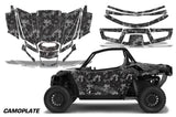 UTV Graphics Kit Decal Sticker Wrap For Textron Wildcat XX 2018+ CAMOPLATE BLACK