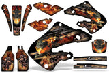 Dirt Bike Graphics Kit Decal Wrap For Honda CR125 1998-1999 CR250 1997-1999 FIRESTORM BLACK