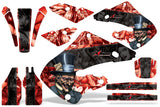 Dirt Bike Graphics Kit Decal Wrap For Honda CR125 1998-1999 CR250 1997-1999 HATTER BLACK RED