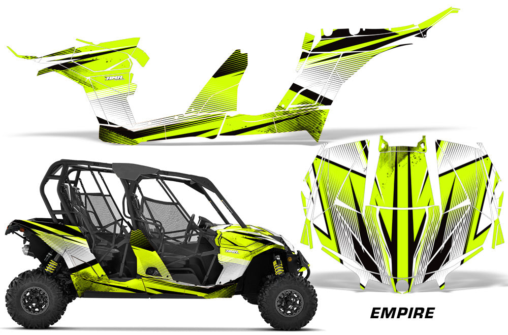 UTV Decal Graphic Kit Wrap For Can-Am Maverick MAX 1000R 4 Door 2017-2018 EMPIRE MANTA GREEN-atv motorcycle utv parts accessories gear helmets jackets gloves pantsAll Terrain Depot