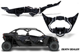 Half Graphics Kit Decal Wrap For Can-Am Maverick X3 MAX DS RS 4D 2016+ DEATH DEALER